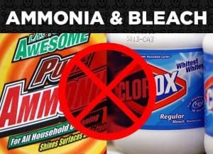Be careful when using bleach and ammonia