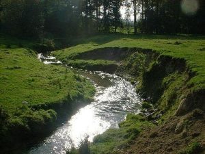 A sloping stream