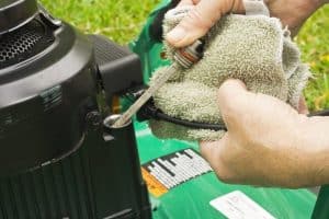 Check if your lawn mower has enough oil