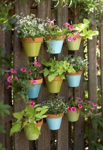Pallet Vertical Gardening with Pots