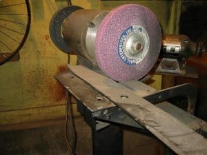 Using the bench grinder