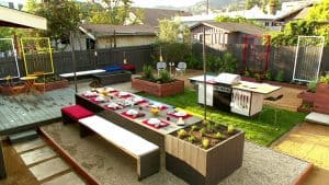 Outdoor Kitchen and Open Dining