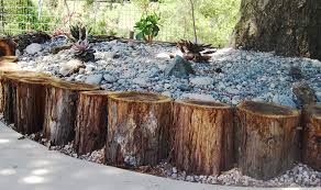 Tree Stump Retaining Wall