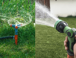 Automatic or manual lawn sprinklers