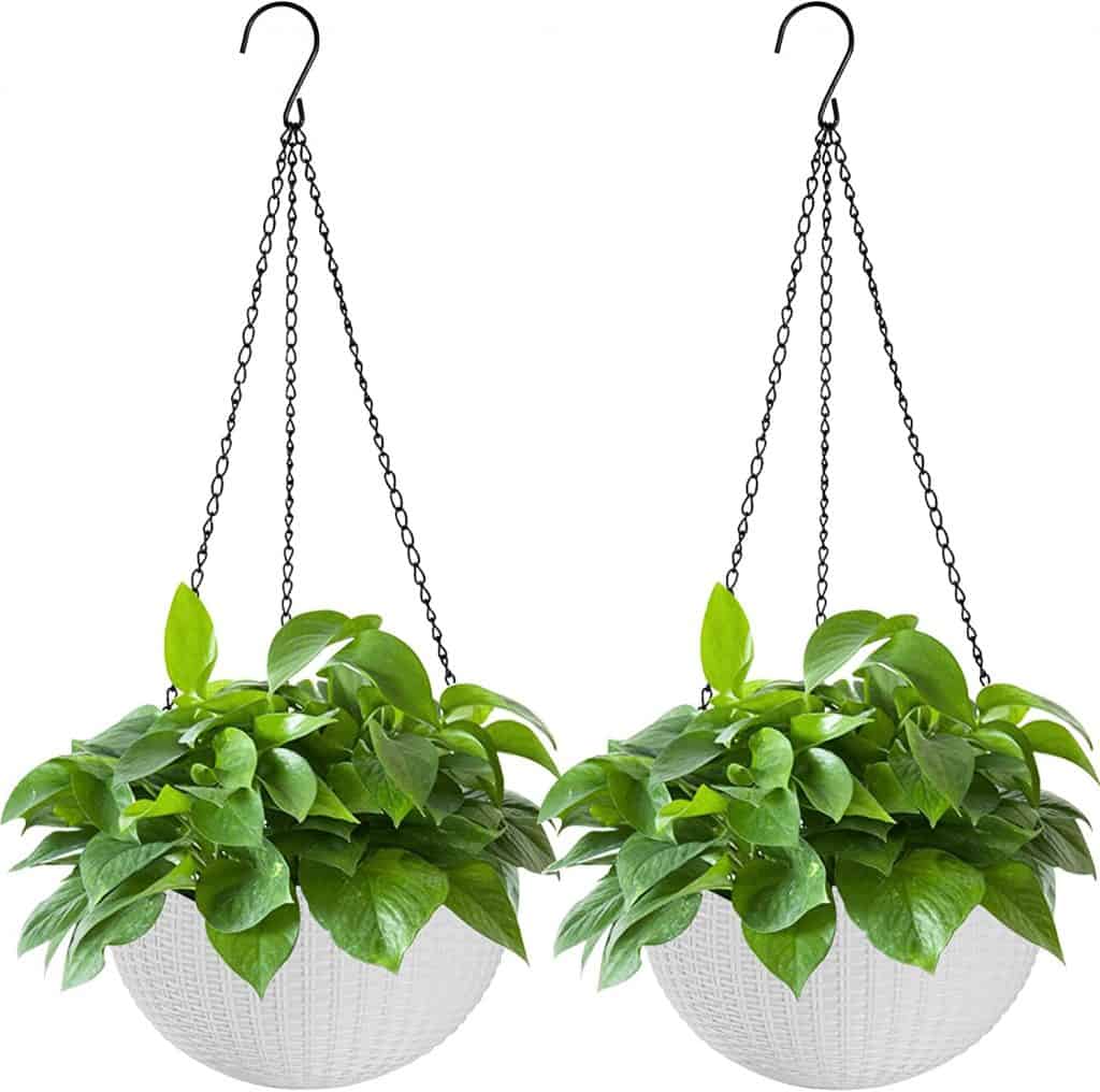 Homiton 2 Pieces Self-Watering Hanging Planter