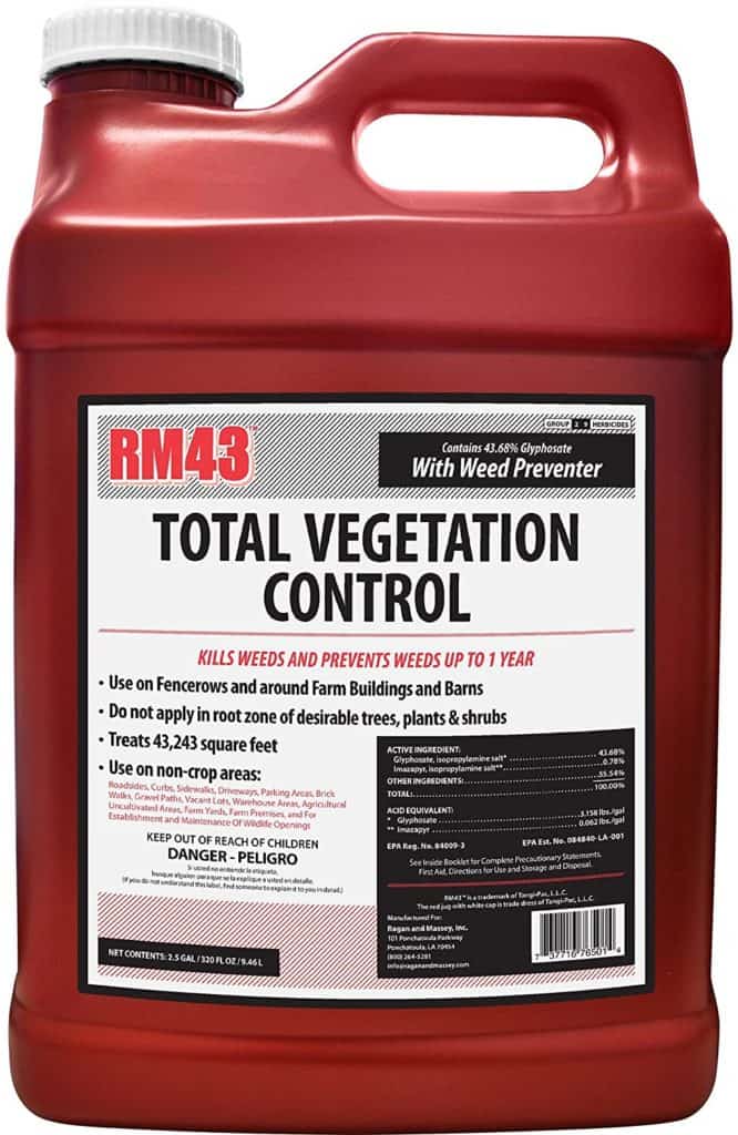 RM43 43-Percent Glyphosate Plus Weed Preventer Total Vegetation Control
