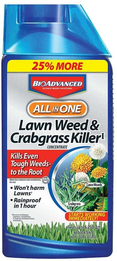 BioAdvanced 704140 All-in-One Lawn Weed and Crabgrass Killer